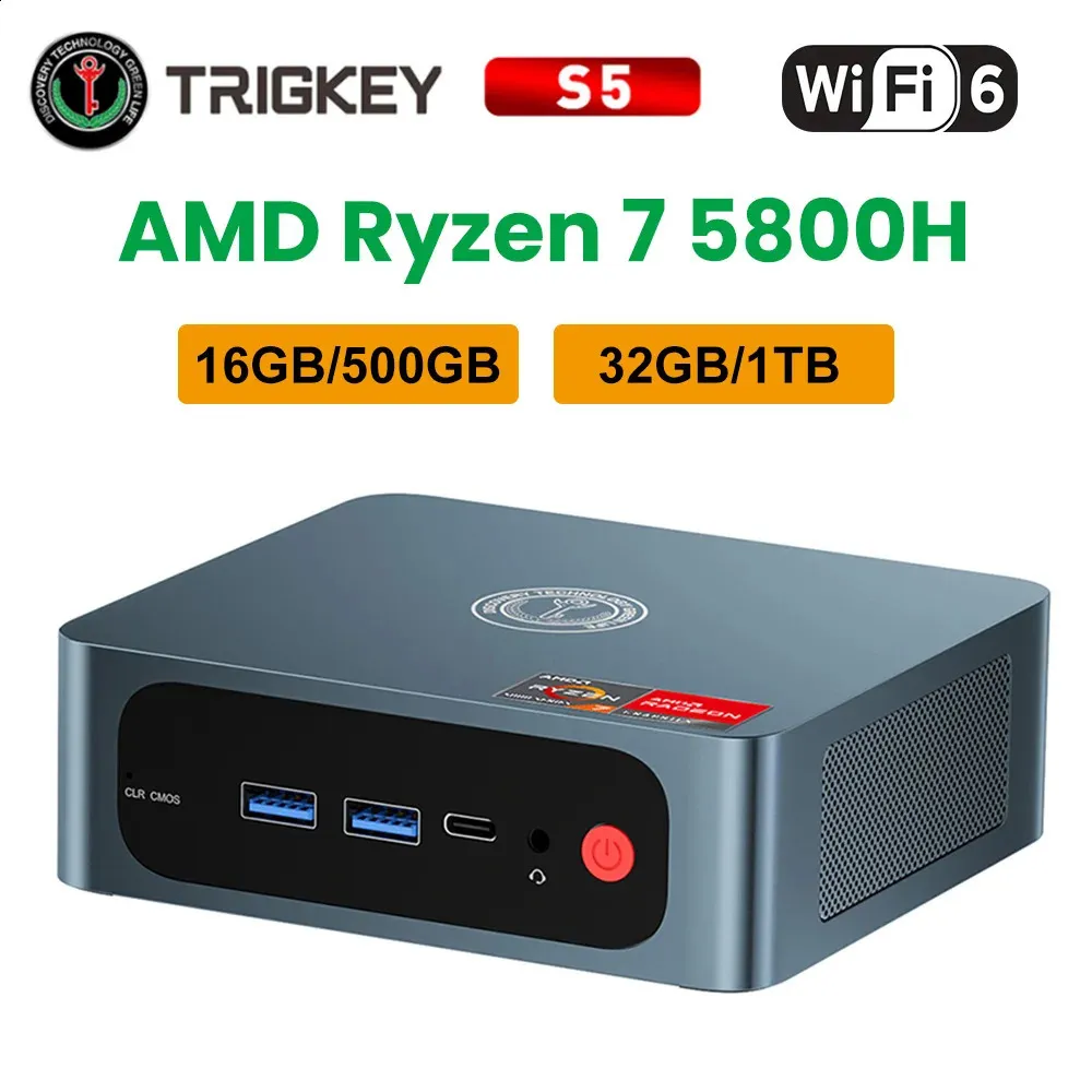 Ryzen 7 Mini PC - TRIGKEY S5 Gaming Desktop Computer, 16GB