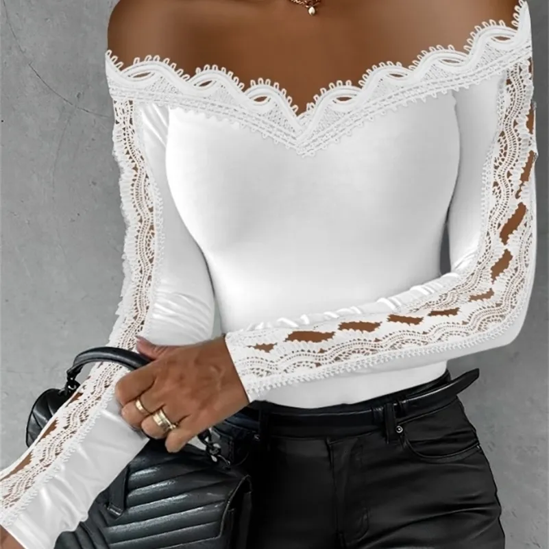 Off shoulder lace blouse online