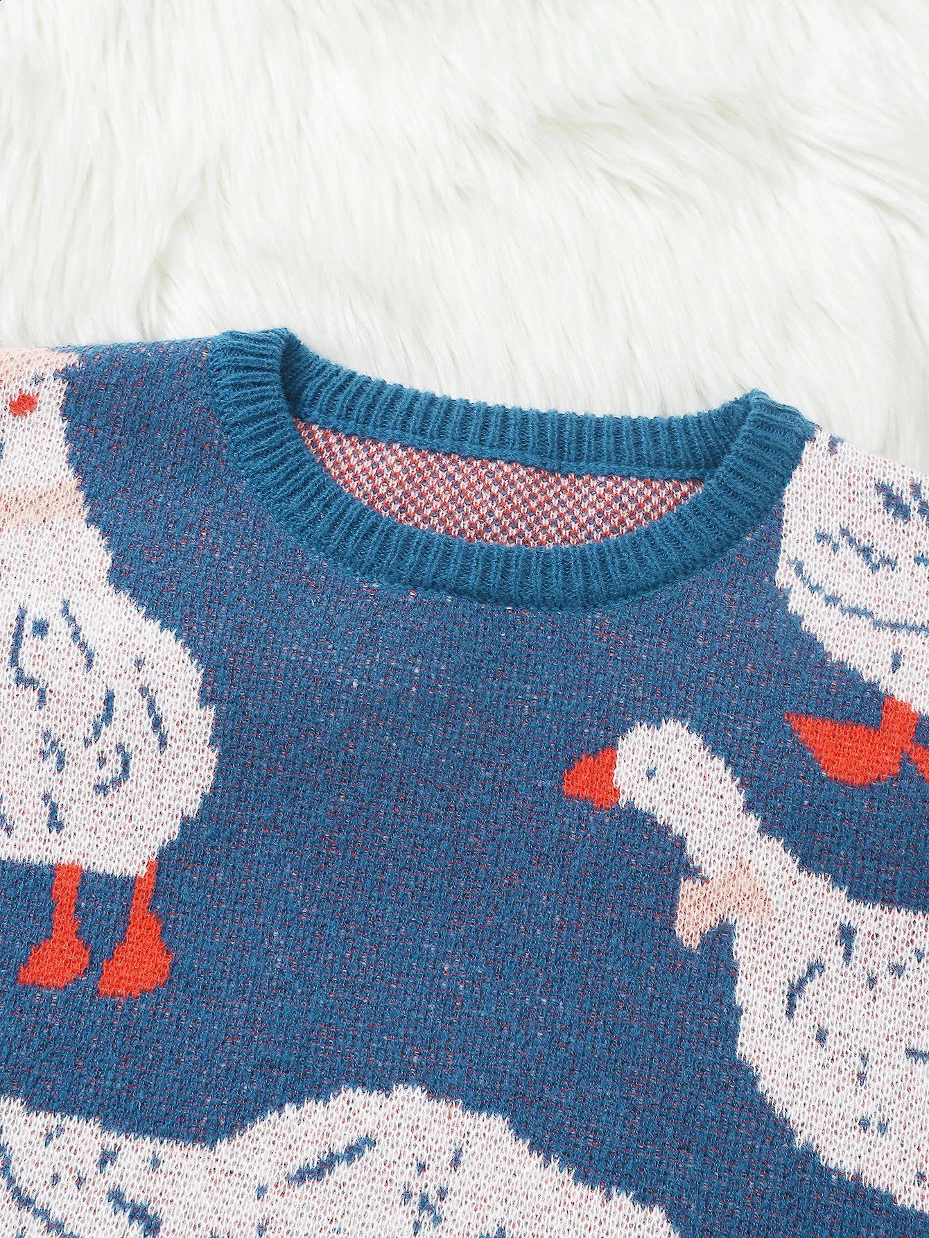 Cute Duck Jacquard Knitted Pullover cashmere sweater for Men Cute Duck Jacquard Knitted Pullover cashmere sweater for Men
