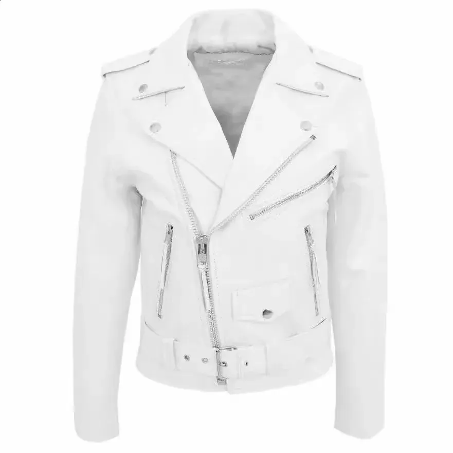 Mens White Leather Jacket: Stylish PU Leather Coat, Fashion