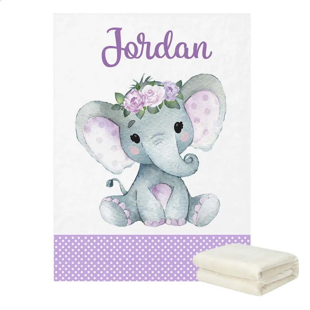 LVYZIHO Custom Name Flower Purple Elephant Crib Bedding All Set With Cirb Sheet Perfect Baby Shower Gift 240829 From Pong07 25.06 DHgate.Com