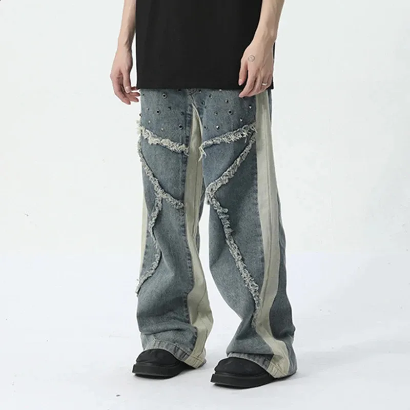 【BOK PLACE】Dadae Sand Washing Point Long Wide Denim Pants 46AF984E-DAD4-4B6D-8582-