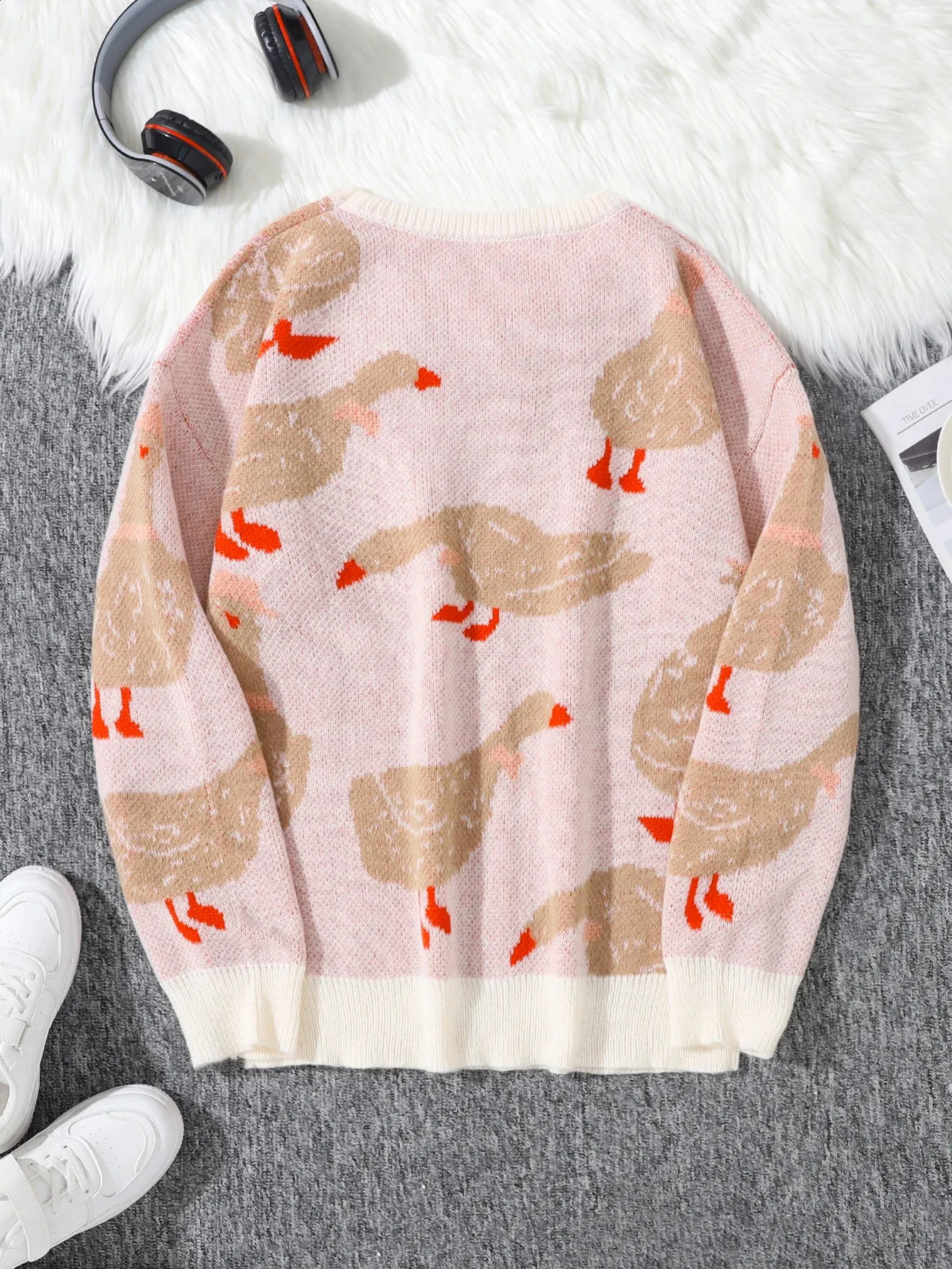 トップス HUMAN MADE DUCK JACQUARD KNIT SWEATER XL HUMAN MADE DUCK JACQUARD KNIT SWEATER XL