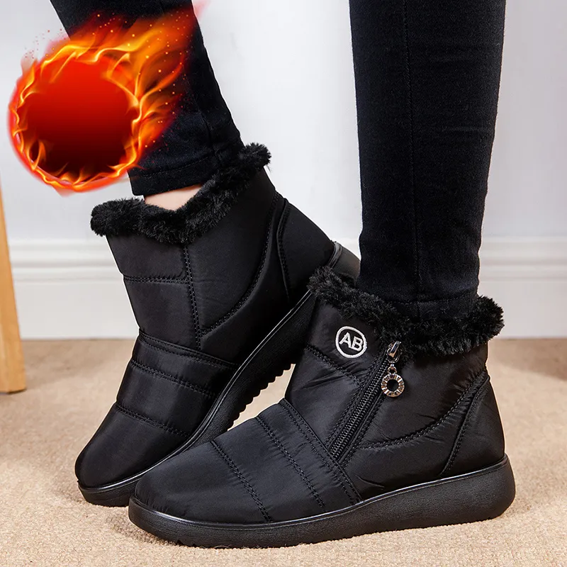 Snow Boots Non Slip Combat Boots Womens SHIBEVER Women's Snow