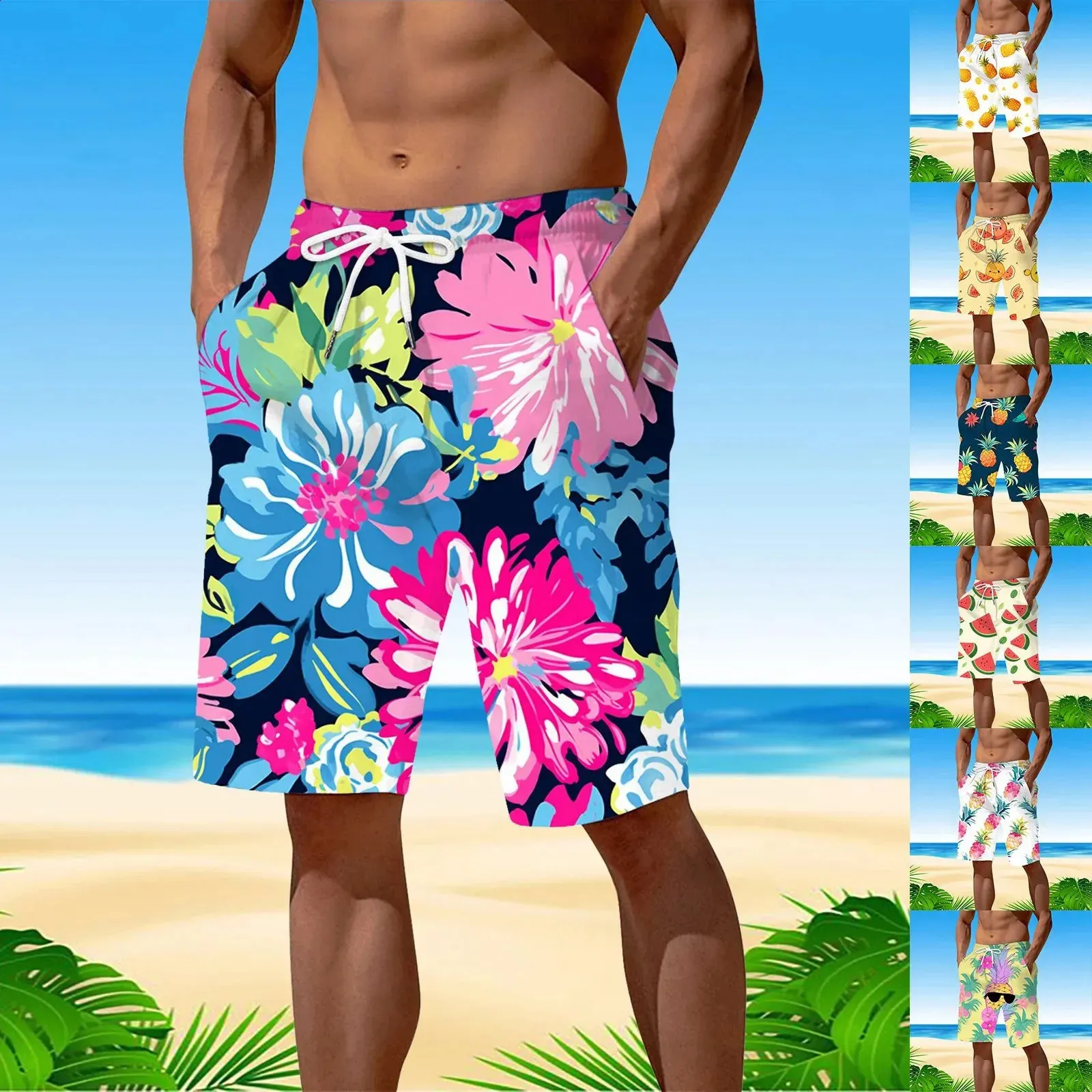 DOTBUY Men's Swim Trunks Beach Shorts Quick Dry, Waterproof - View #7