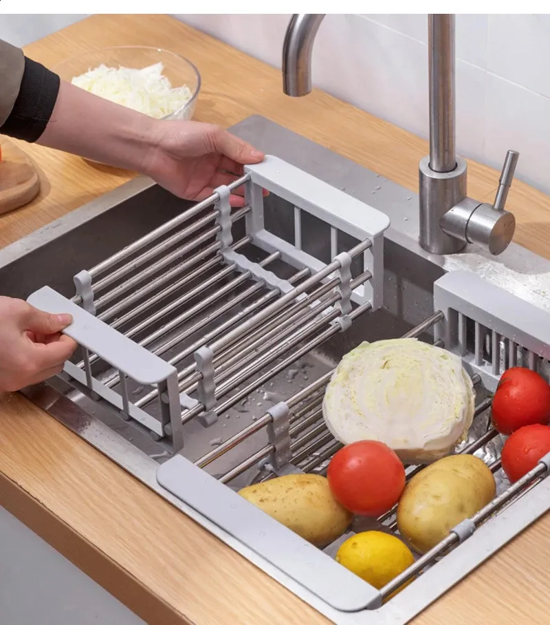 Kitchen Sink Rack Adjustable Stainless Steel Dish... From Ukeastore ...