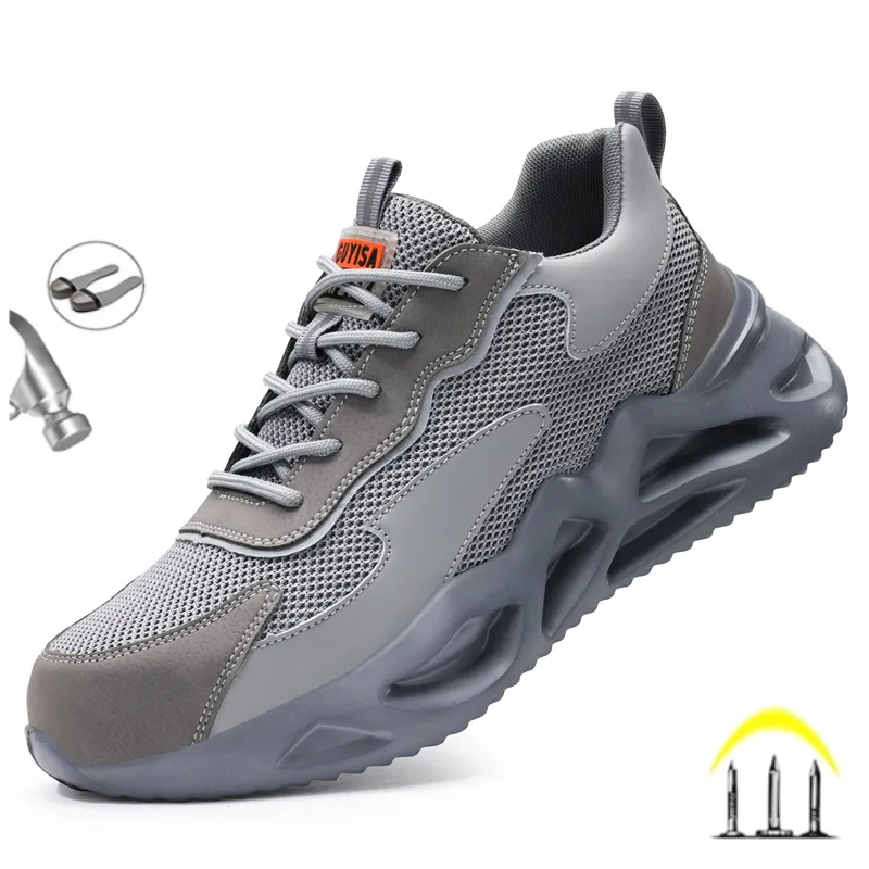 2024 Men s Work Shoes Nail Proof Elastic Sole Boots for Outdoor