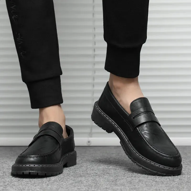 Premium Leather Mens Slip On Loafers - Breathable, Thick  display picture 3