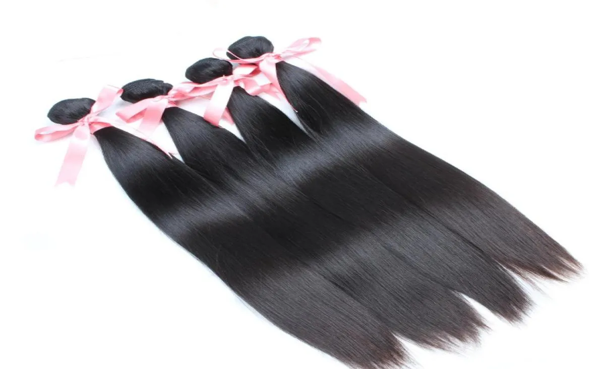 Human Hair Bundles 100 Brazilian Virgin Hair Weaves Silky Straight 830 inch Unprocessed 1pc HairWeft Extensions Dyeable Greatrem9158295