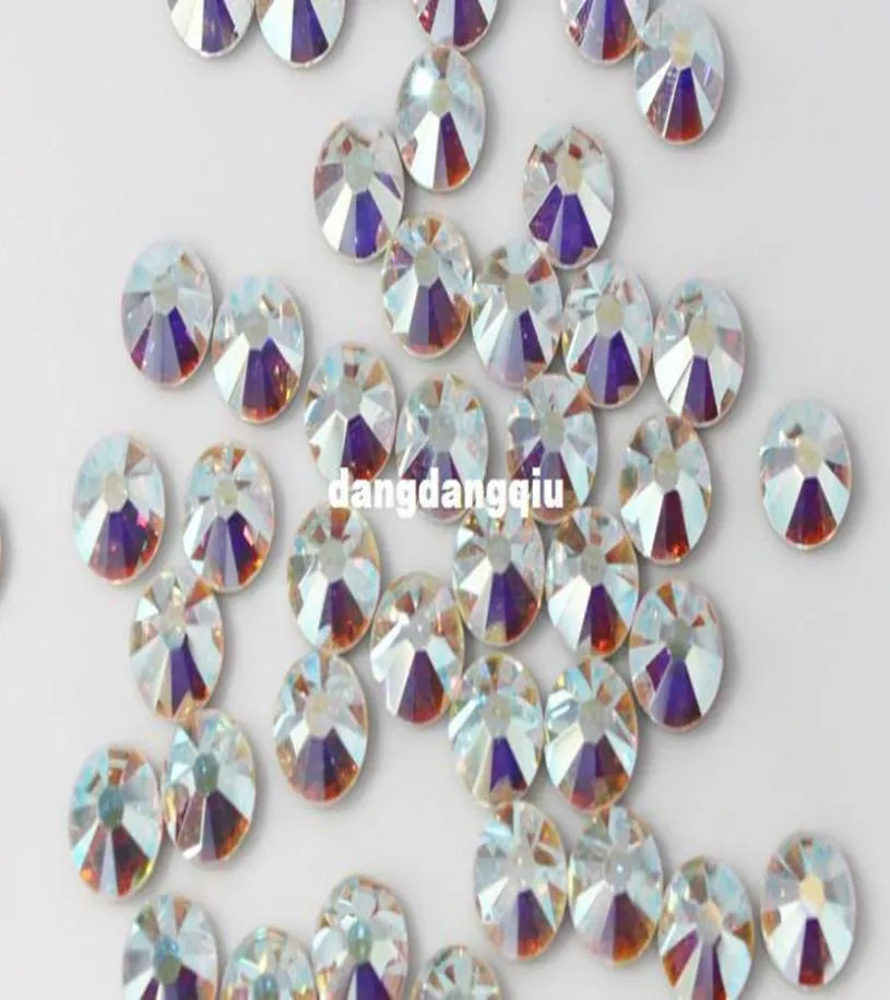 Jakość wszechstronna 1440pcs SS20 4648mm przezroczysty AB Glitter Non Fix Crystal AB Kolor Paznokcie Dekoracje Flatback Rhinestone8794860