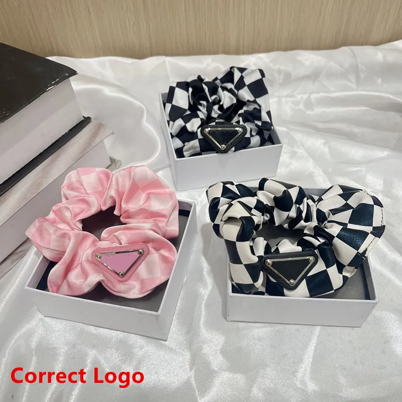 Luxe P-Letter Pink Black Women Hair Rubber Bands Luxe Elastische haardoor Ponytailhouder Haaraccessoires Sieraden 3Colors