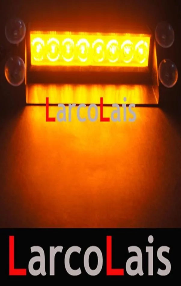 Larcolais 8 LED luzes estroboscópicas de alta potência bombeiro piscando aviso de emergência fogo carro caminhão motor light7439006