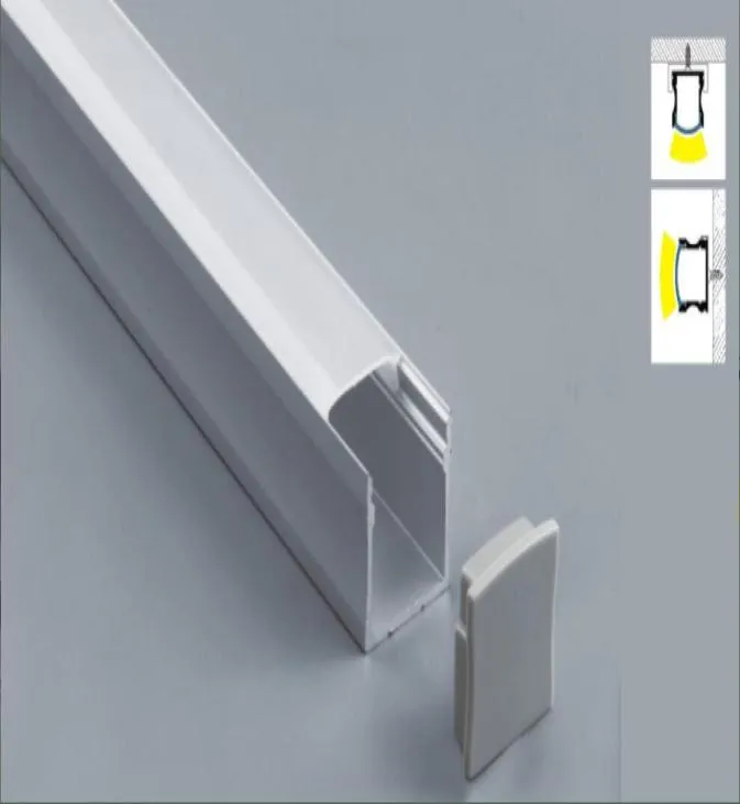 Aluminiumfixturkanal under Counter Cabinet Light Kit Aluminium för LED Strip Square Opal Profile8197656