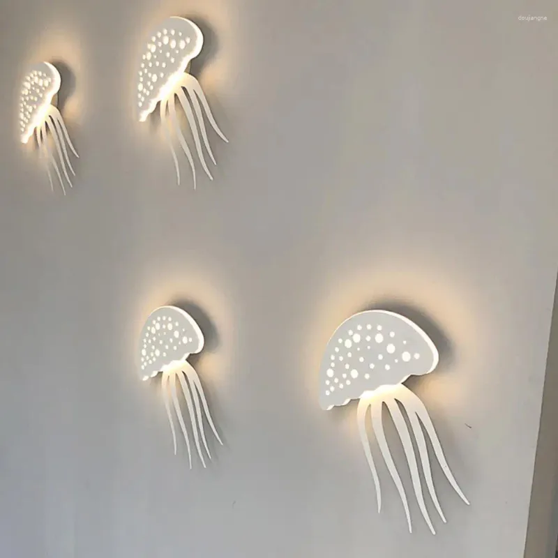 Applique murale à économie d'énergie et longue durée en forme de méduse, allée LED pour la cuisine