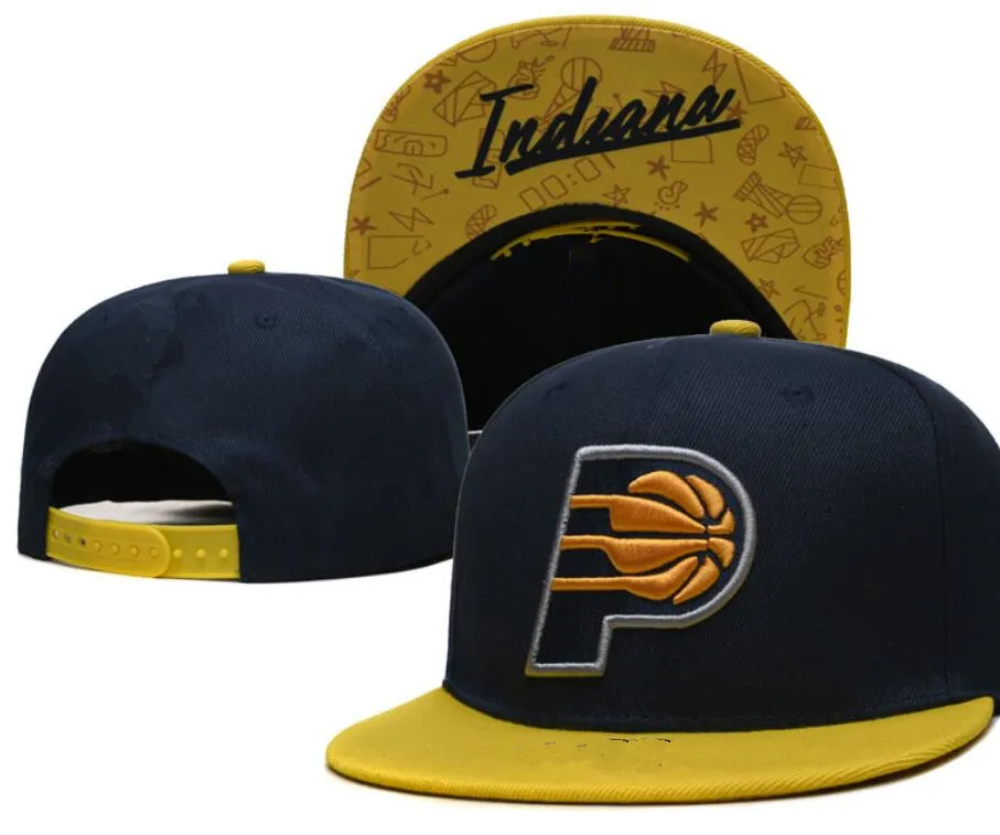 Indiana "Pacers''ball Caps 2023-24 Unisex Fashion Cotton Baseball Snapback Men Women Sun Hat Brodery Spring Summer Cap Wholesale