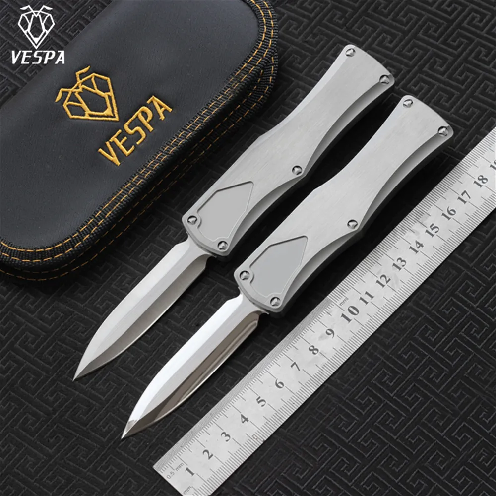 Vespa Goddess Folding Knife Blade: M390 (Satin/Mirror) Handtag: Rostfritt stål, utomhuscamping Knivar EDC -verktyg