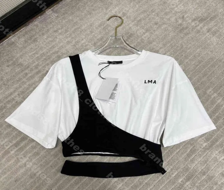 Designer Women Ins Star Cotton T Shirts Short Crop Top Olika Slim Fit Short Sleeve Tshirt Logo Simple Round Neck White Pullov2715672