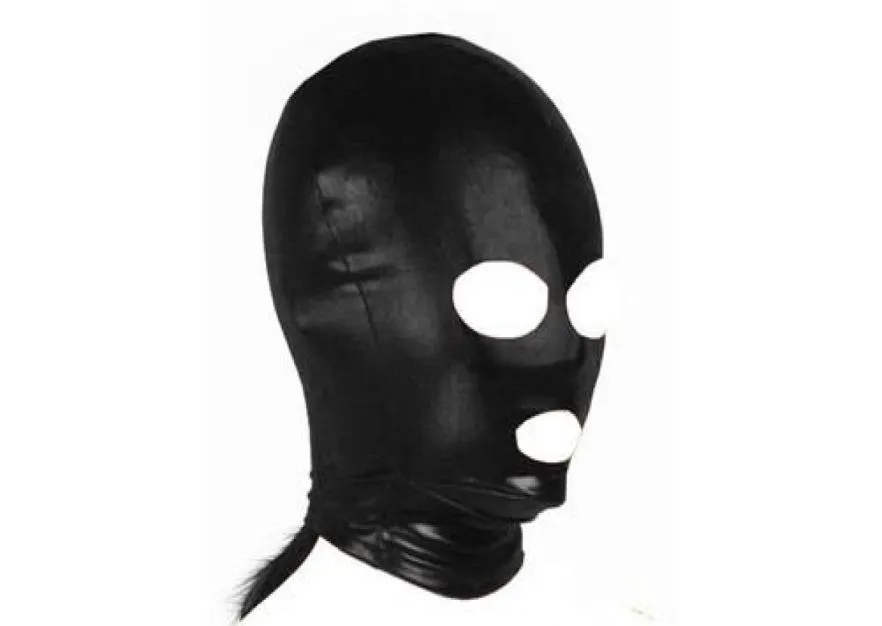 ボンデージギアBDSMキットコスチュームフードマスク銃口の目と口オープンデザイン新しいスタイル5102129