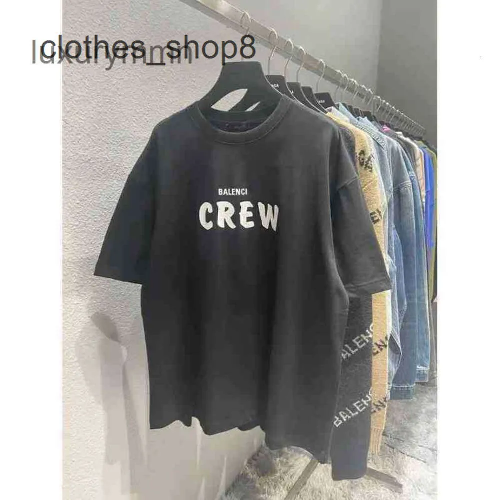 Mode Couples Balenciga T-shirts T-shirts Paris Hommes Tour T-shirt à manches courtes Imprimé Lettres avant arrière Homme Femme Étoiles YG7J