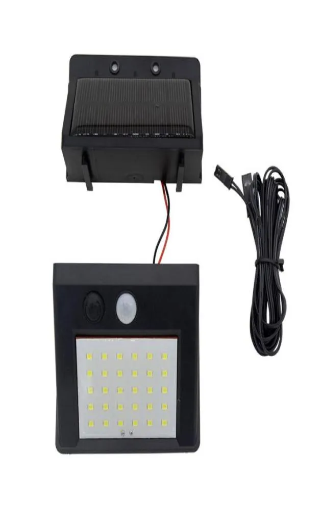 Pir Motion Sensor 30LED Solar Light Outdoor Solar Powered LED Garden Light Light Waterproof Gall Lamp مع Cable8624357