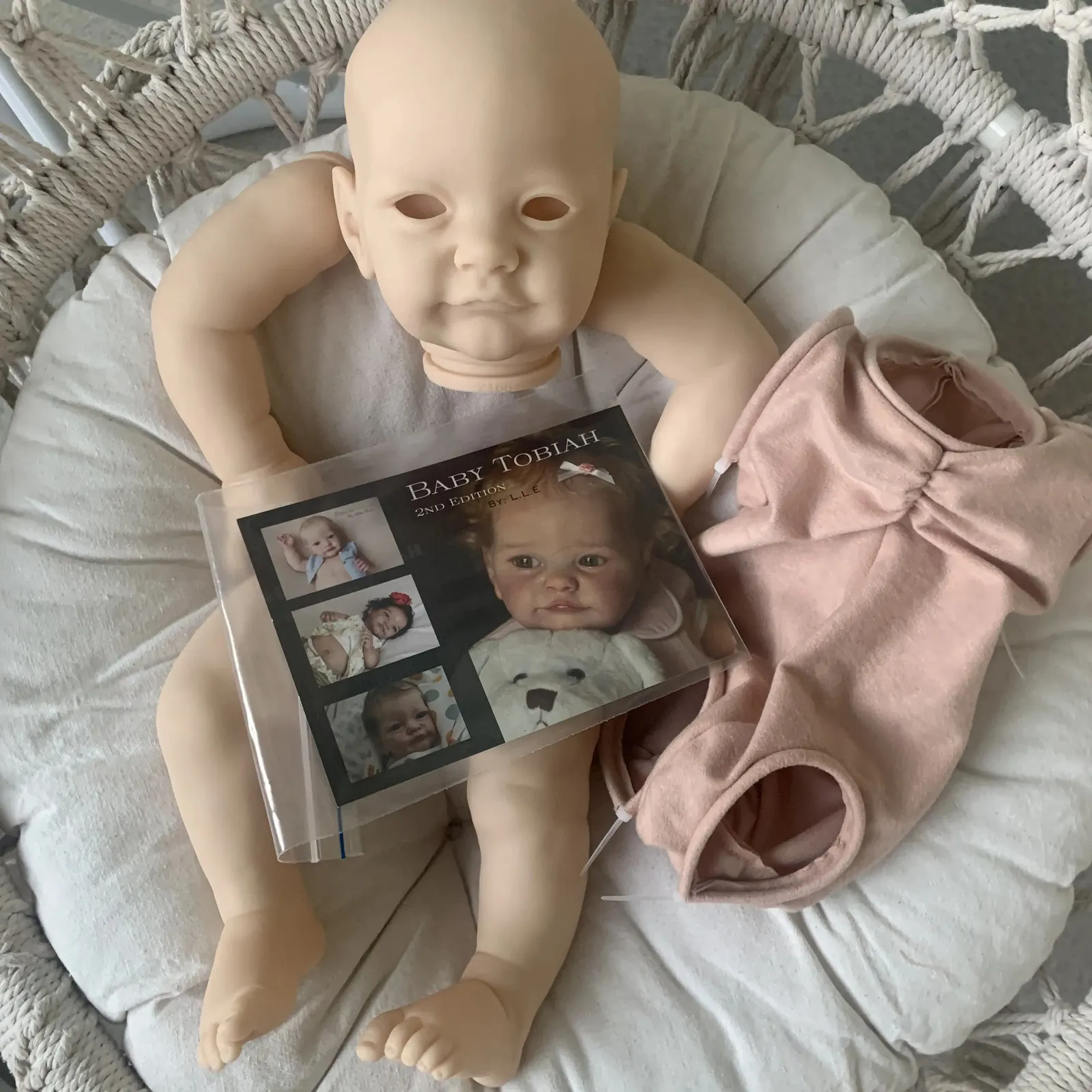 23 Reborn Doll Kit Tobiah - Lifelike Unfinished Baby Doll Parts