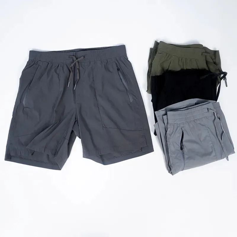 Mäns shorts med sidfickor Superkvalitet Sportsmän Shorts Beach Shorts Män joggar Leisure Stretch Casual Shorts Storlek M-XXL