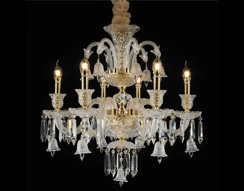 Large K9 Crystal Chandelier Modern Luxury New Design Pendant Lamp Glass House Decoration Interior Lights for Living Room