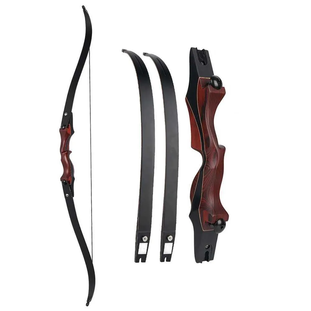 Bow Arrow Toparchery Archery Recurve Bow ILF Bow 25-50lbs Wood Laminated Bow For Outdoor Shooting Sports Hunting Bow YQ240301