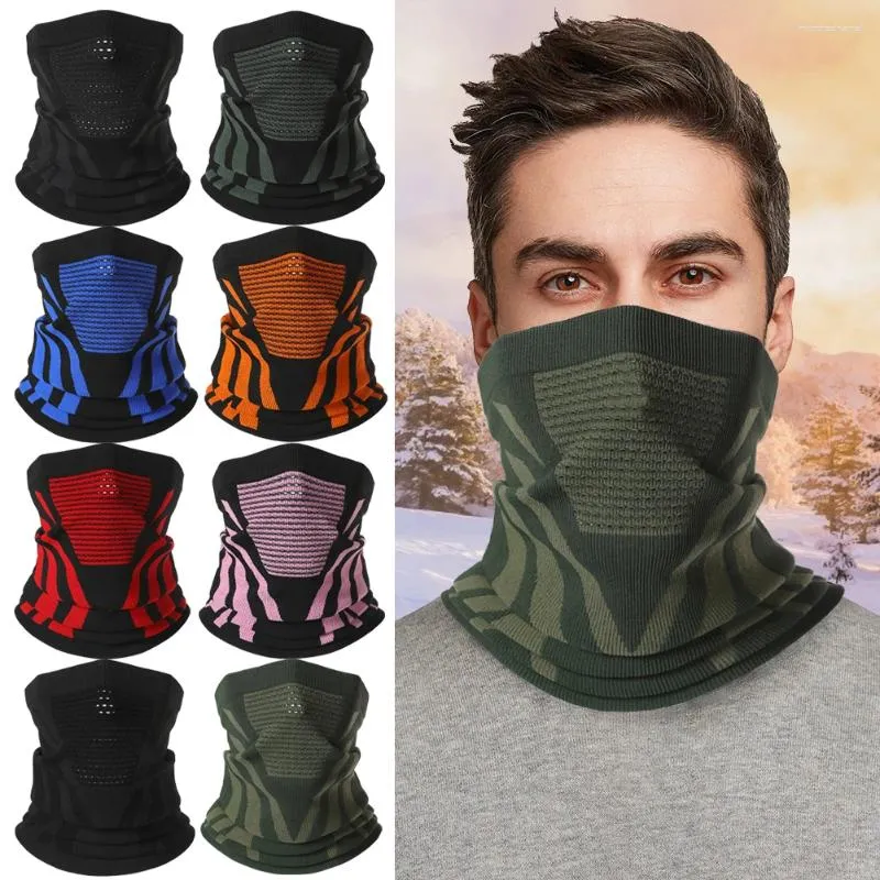 Bandanas 3-1pcs hiver masque couverture cou plus chaud extérieur vélo cyclisme écharpe respirant visage ski coupe-vent épaissi pour hommes