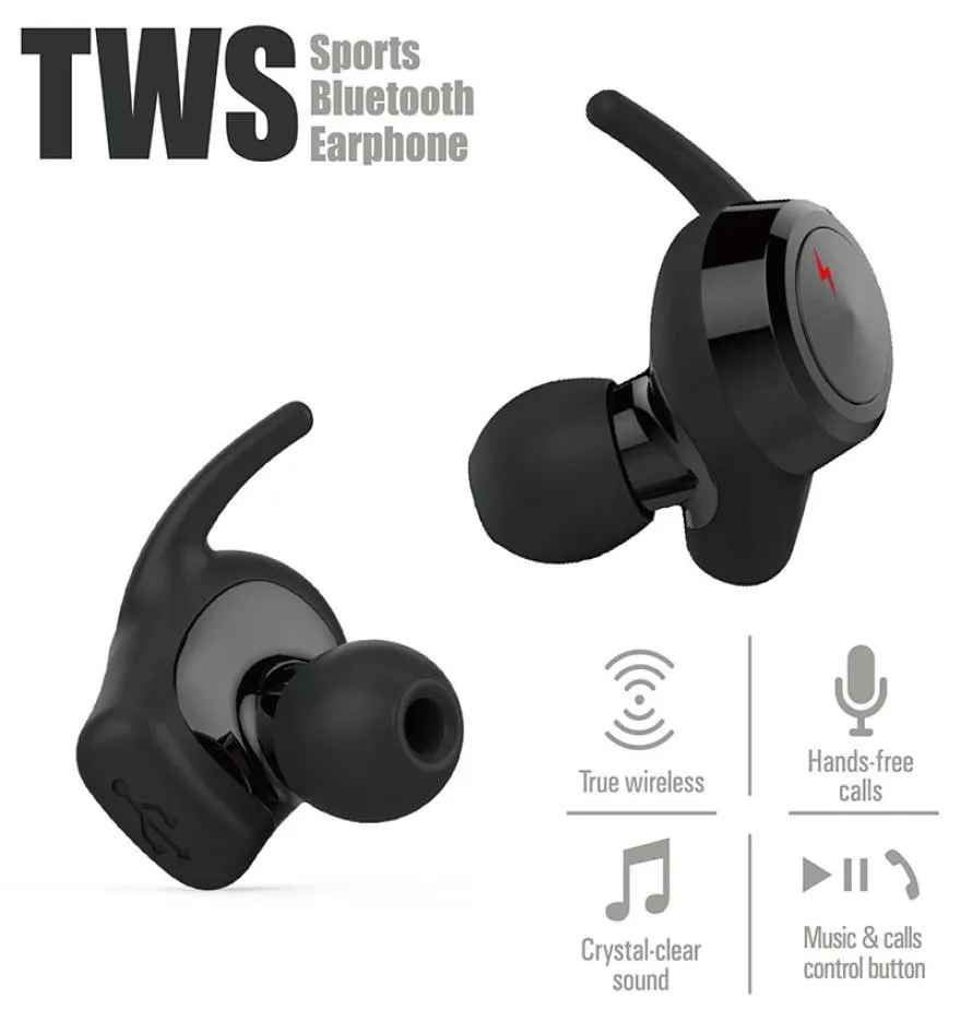 TWS Bluetooth fone de ouvido estéreo sem fio real para iPhone XXRXSXS MAX e Samsung Galaxcy telefone móvel com pacote de varejo 1299194