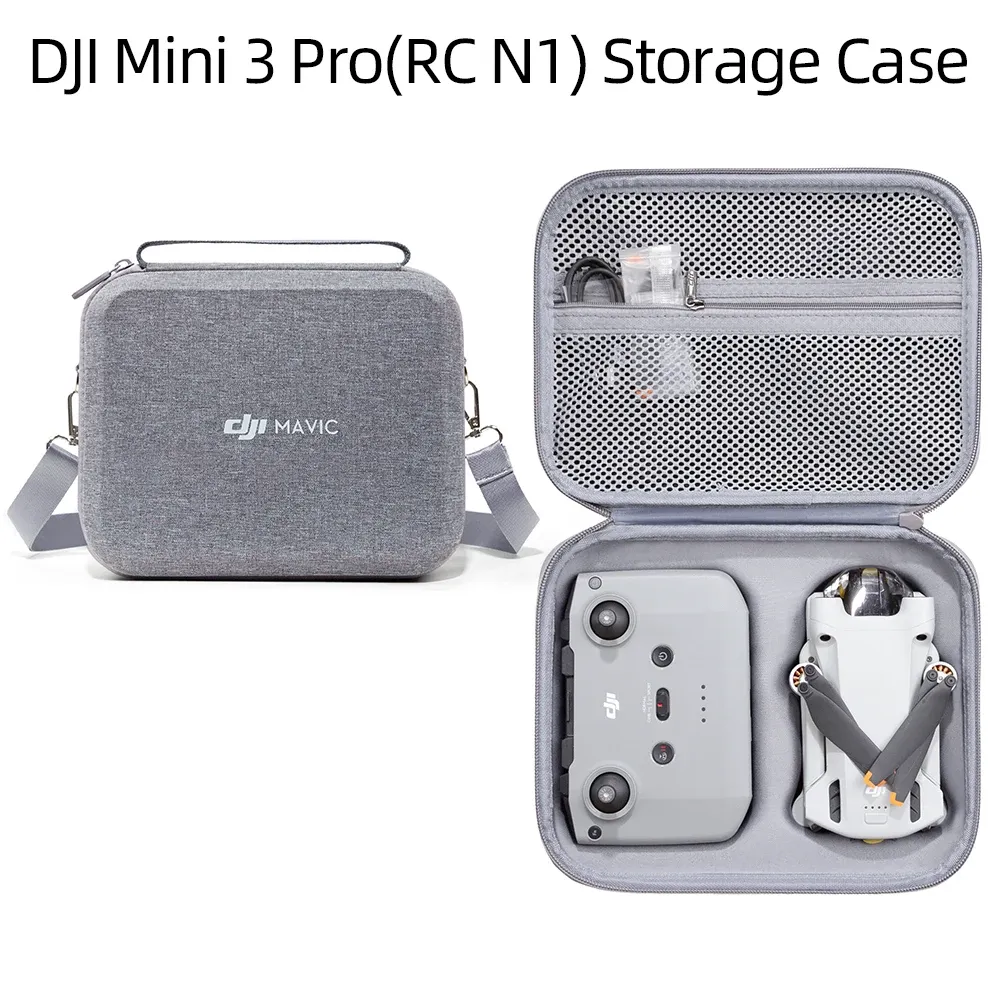 Drones Hot Dji Mini 3 Pro Sac de rangement Boîte allinone gris avec bandoulière Sac de transport Sac de voyage Sac à étanche étanche à l'épreuve