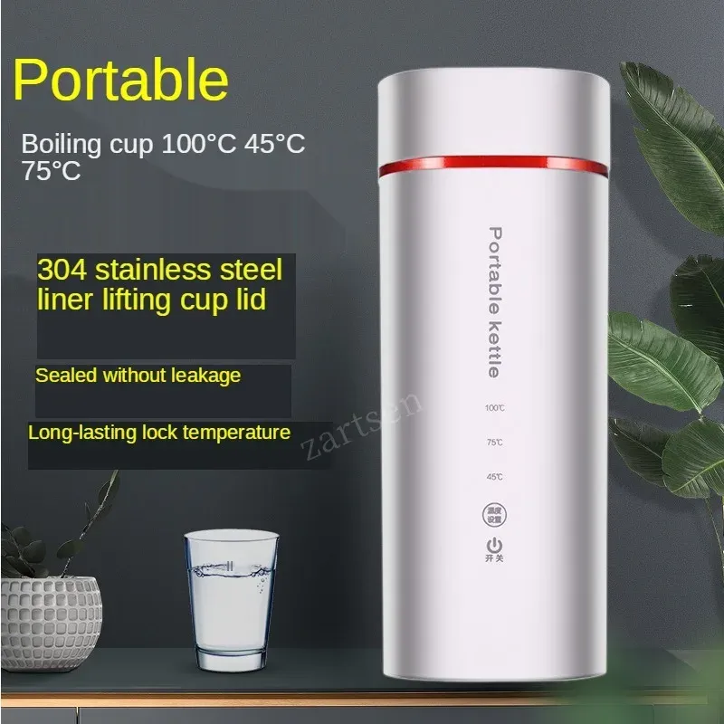 Outils 450 ml bouilloires électriques portables tasse thermique faire du thé café voyage faire bouillir l'eau garder au chaud bouilloire d'eau intelligente appareils de cuisine