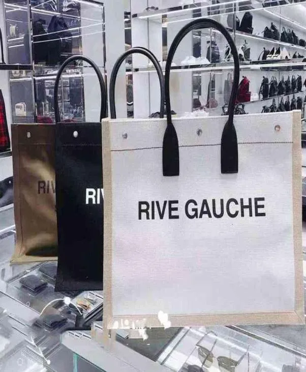 الاتجاهات Women Handbag Rive Gauche في الهواء الطلق حقائب اليد أعلى الكتان أكياس شاطئية كبيرة مصممة سفر السفر محفظة Tho3873273