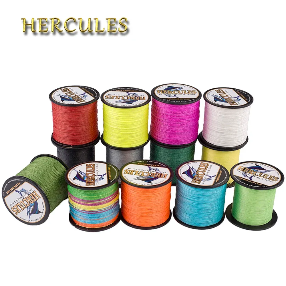 Lines Hercules 15 Colors Fishing Line 8 Strands Carp Fishing Cord 300m 100% PE Pesca Braided Line Wire Peche Strong 10300LB Fishing