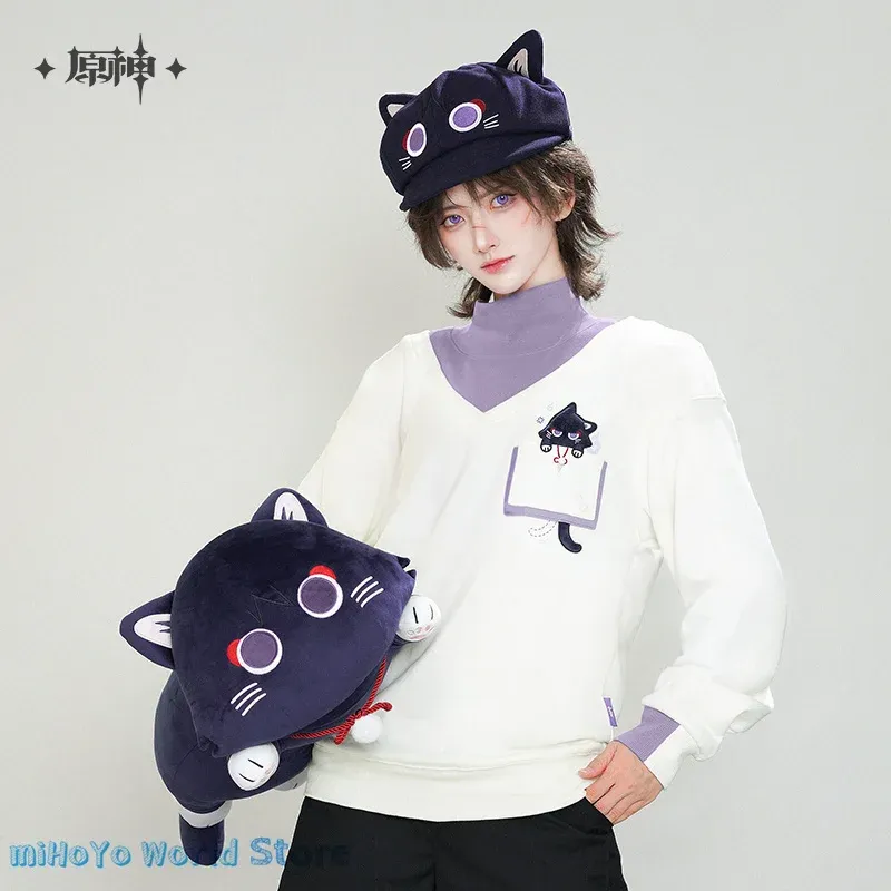 Costumes MiHoYo officiel véritable Genshin Impact Wanderer oreiller Doujin Wanderer conte de fées série de chat Balladeer mignon chat poupée cadeaux