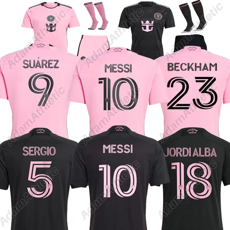 MESS1 SUERAZ SOCCER JERSEY 2024 Beckham Sergio Jordi Alba Football Shirt Kit Kit Martinez Yedlin Jersey 24 25 25