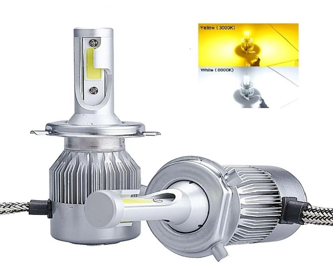 C6 H7 H4 LED H13 H11 H1 9005 9006 HB3 H3 COB CARFICJA LAMPĘ LAMPĘ GŁOŚCI Mgłę White 6000K 3000K Żółty6676753