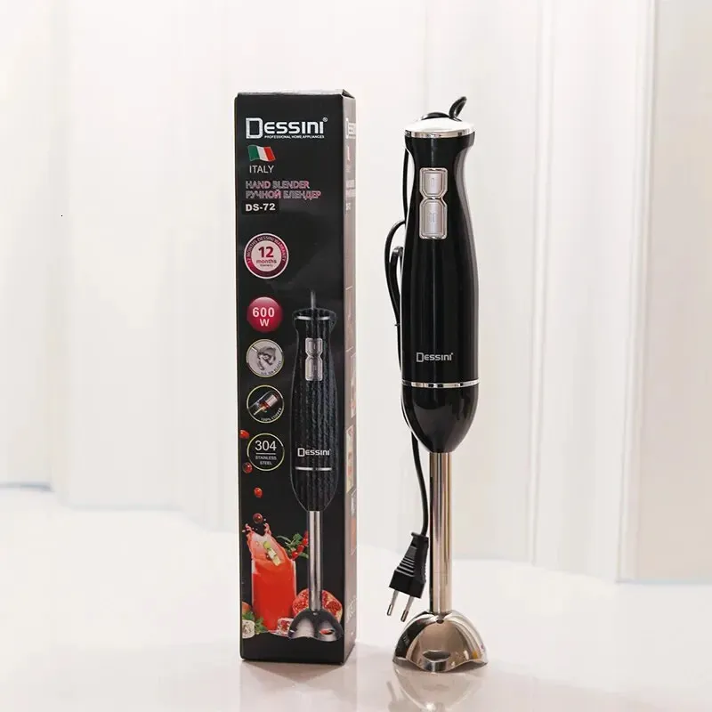 Dessini Black Color Stick Electric Mixer Hand Blender Meat Cutter For Kitchen High Quality Vegetable Mixer 240226