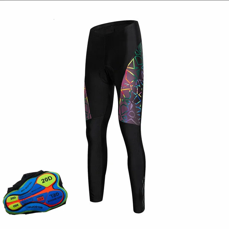 Pantaloni sportivi da mountain bike da corsa all'aperto Abbigliamento da bicicletta colorato Pro Team Collant lunghi est Pantaloni da ciclismo autunno inverno uomo 240223