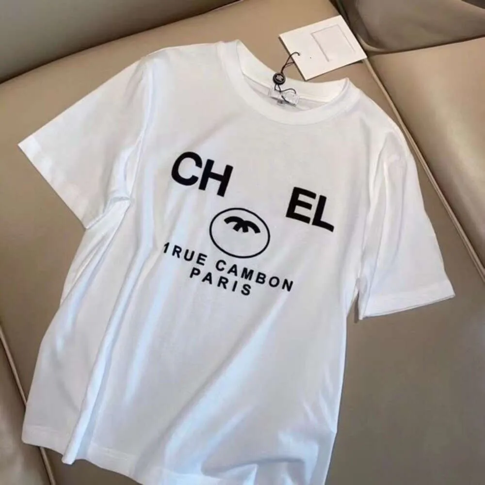 High version womens T-shirt French trend Double C letter print graphic tee designer t-shirts men women round neck pure cotton short-sleeved Shirt tops