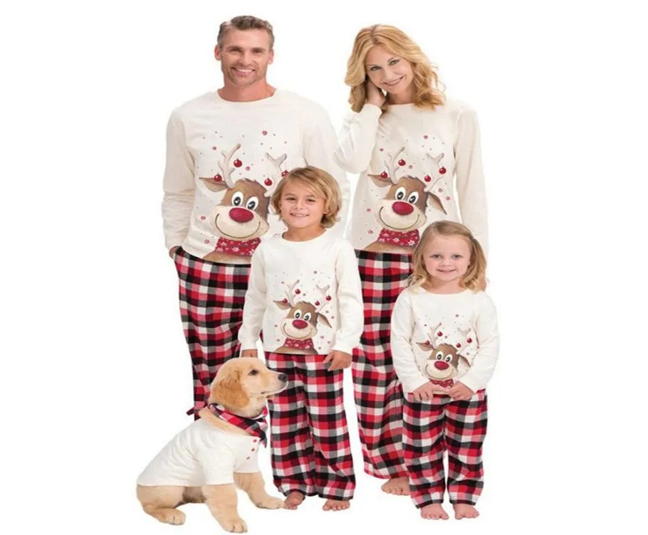 Семейный рождественский комплект пижамной одежды Семейный рождественский комплект пижам для взрослых и детей для всей семьи Одинаковая одежда для сна LJ2011115871102