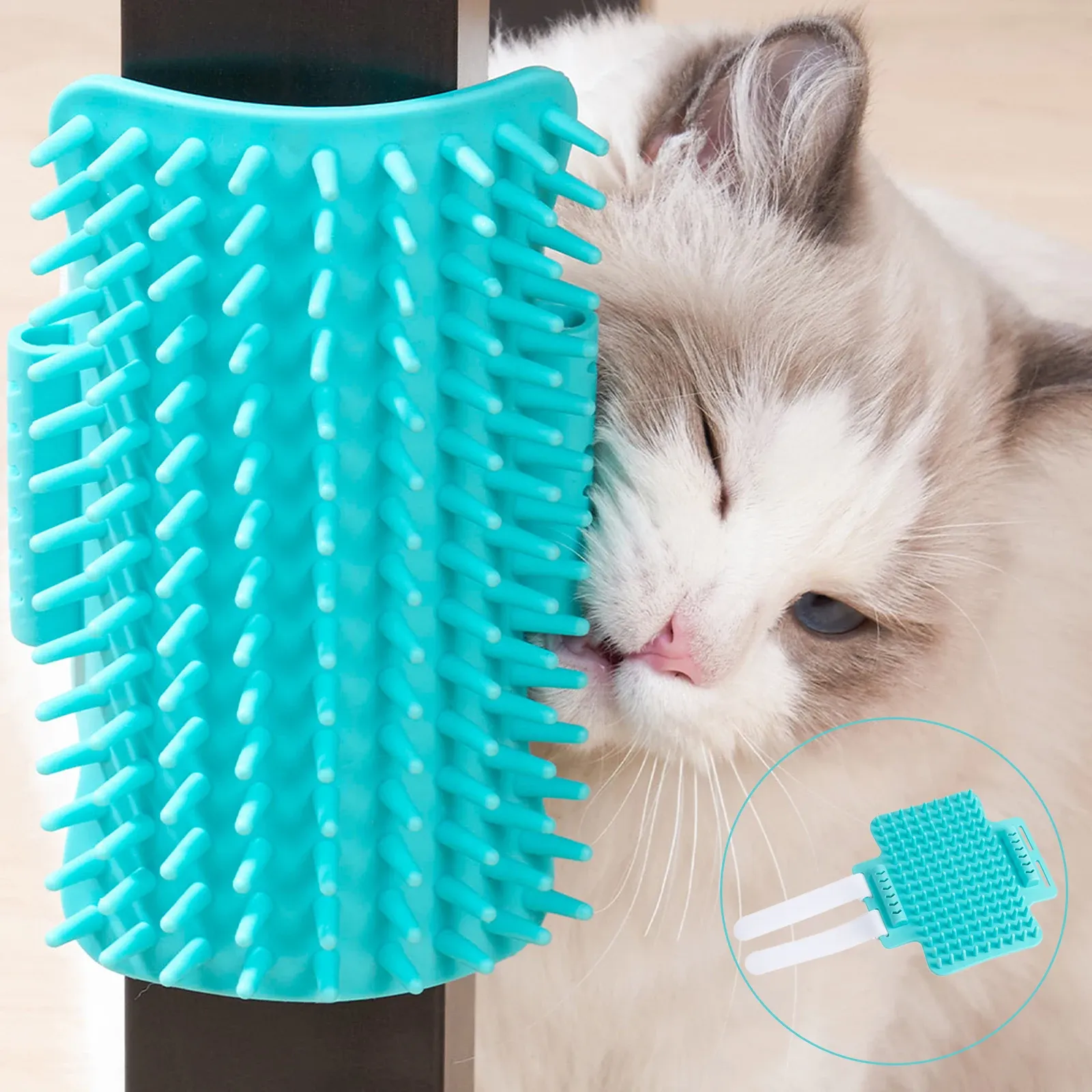 Grooming Cat Comb Brush Massage Comb Scratcher Grooming Brush Tool Can Hold Cat Mint Cat Care and Beauty Products Cat Comb Rubbing Face