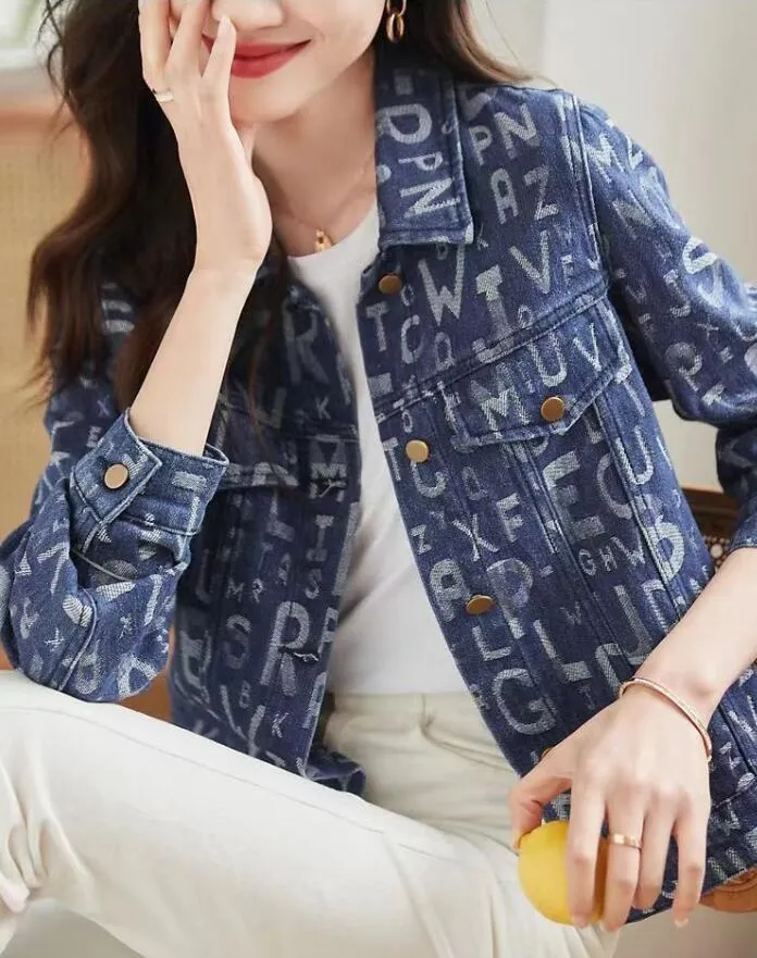 Designer New Women's Jackets Luxury brand Denim jacket Casual Cardigan Women's Coats