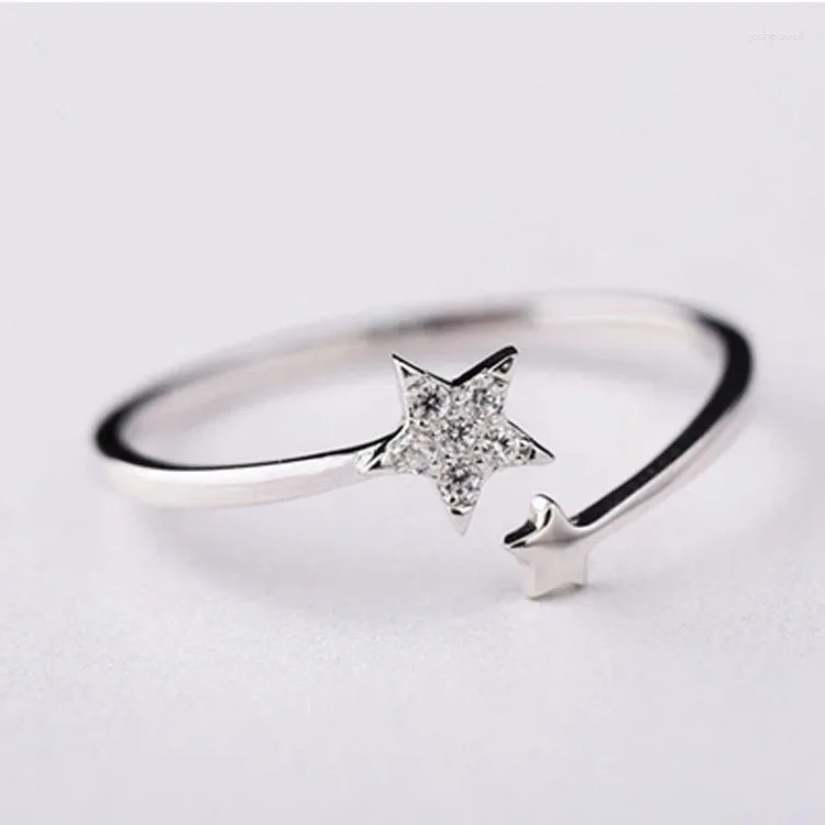 Anneaux de mariage Bohème Vintage Big Crystal Star Bague pour femmes Boho Antique Argent Couleur Knuckle Bijoux Anillos