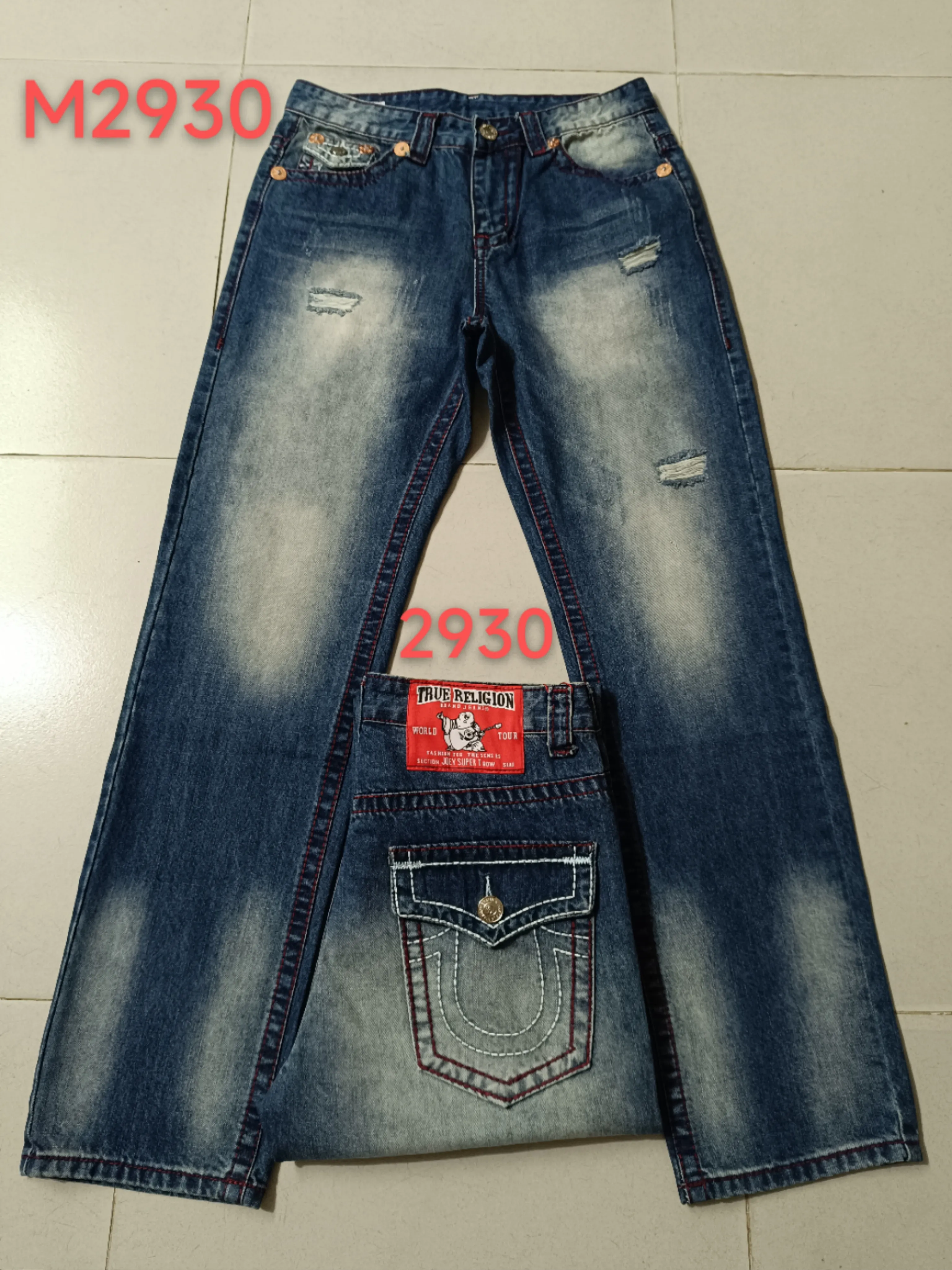 FASHIONSTRAIGHTLEG 바지 18SS 새로운 진정한 탄성 청바지 남성 Robin Rock Revival Jeans Crystal Studs Denim Pants 디자이너 바지 914