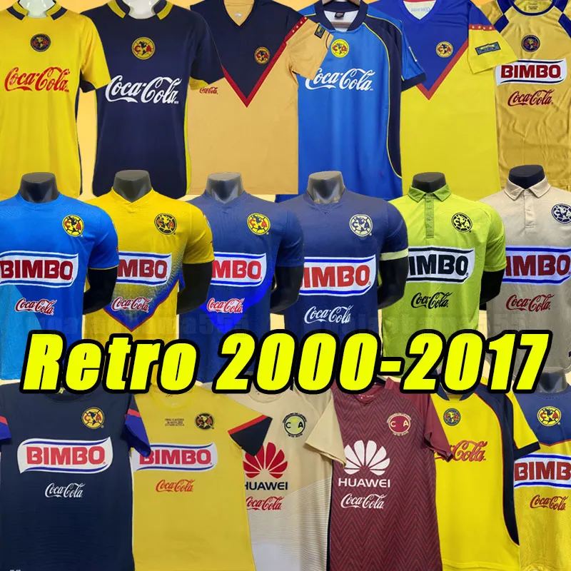 レトロサッカージャージークラブアメリカリーガMX O.peralta C.Dominguez Matheus Mexico R.Sambueza P.Aguilar Retro Football Shirts Uniorm 01 02 16 17 2005 2012 2014 2001 2001