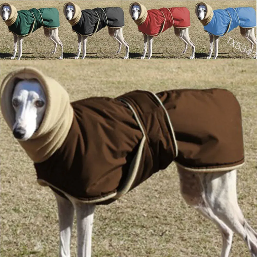 Parka Cappotto per cani Whippet Impermeabile Inverno Caldo Abiti per cani di taglia media e grande Abbigliamento da pastore levriero Abbigliamento per cani levrieri