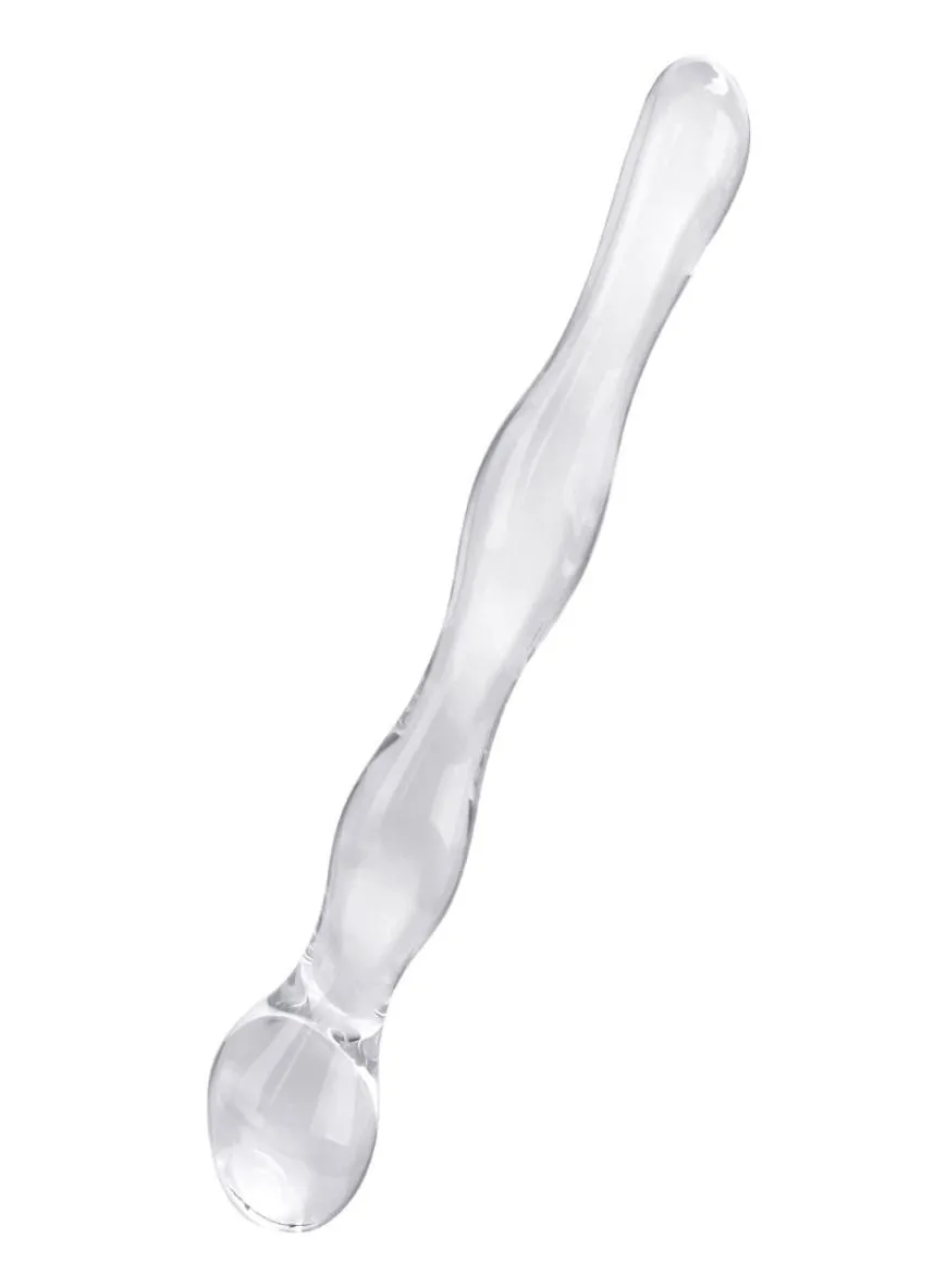 165x33mm Pyrex Kristal Dildo Cam Seks Oyuncakları Kadınlar İçin Yetişkin Penis Anal Plug2234564