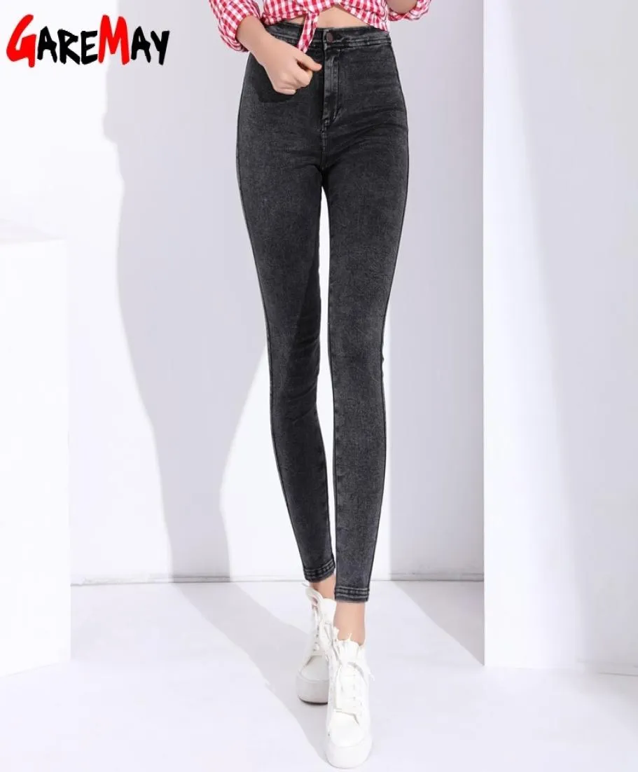 Garemay chude dżinsy kobiet Pantalon femme dżinsowe spodnie strech damskie obcisłe dżinsy z wysokiej talii dżinsy 039s wysokie WA6754341