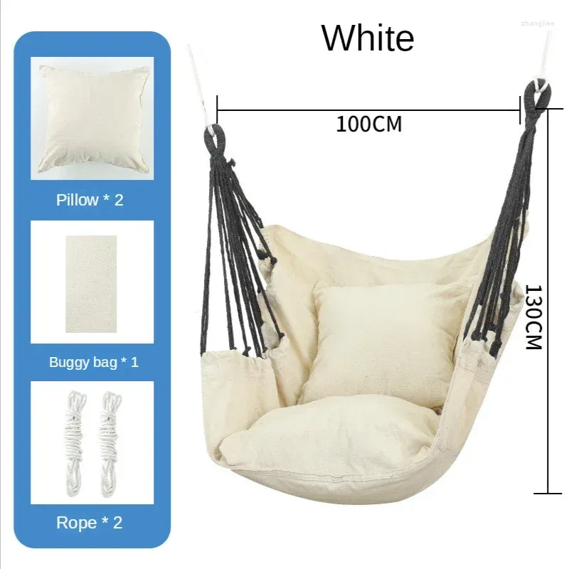 Mobilier de Camp suspendu balançoire toile chaise étudiant hamac extérieur avec oreiller Camping intérieur loisirs pour adultes